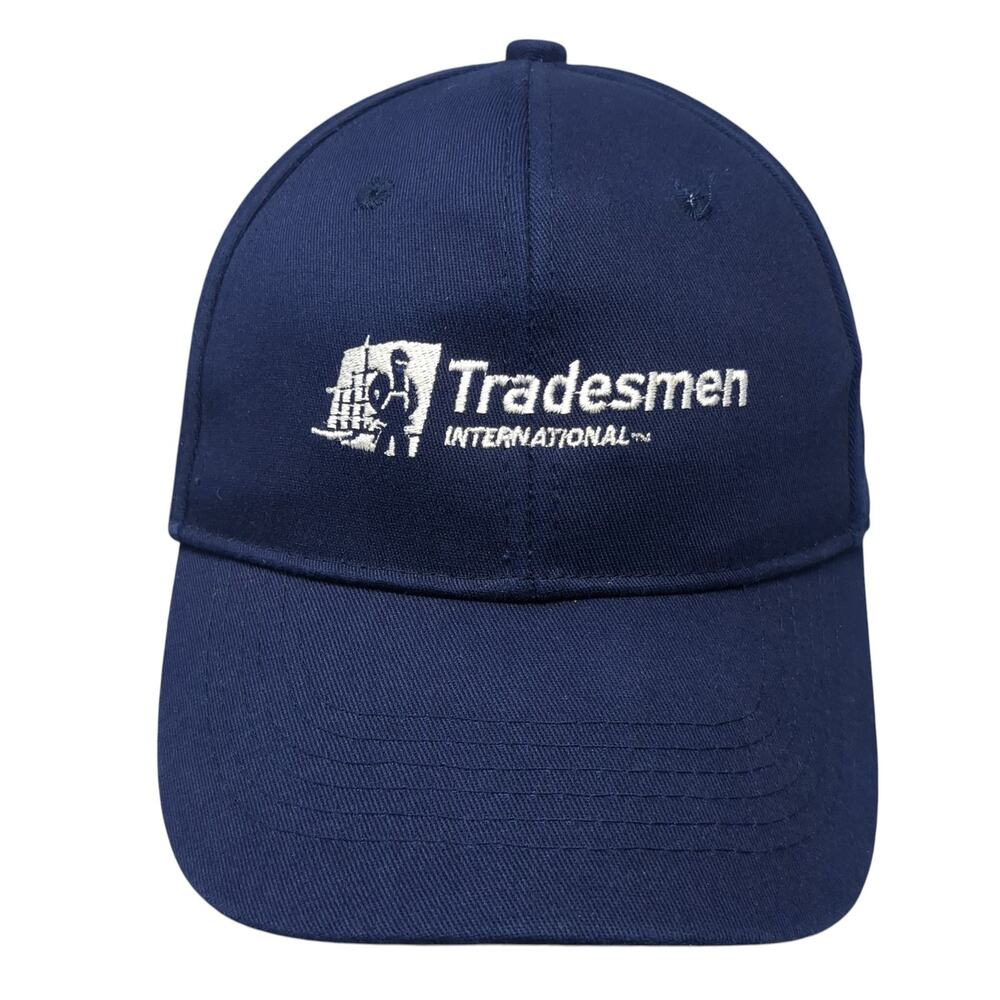 Tradesmen International Slideback Baseball Cap Blue M Adjustable Embroidered MD